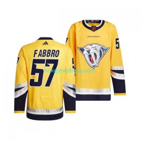 Pánské Hokejový Dres Nashville Predators DANTE FABBRO 57 Adidas 2022-2023 Reverse Retro Žlutá Authentic